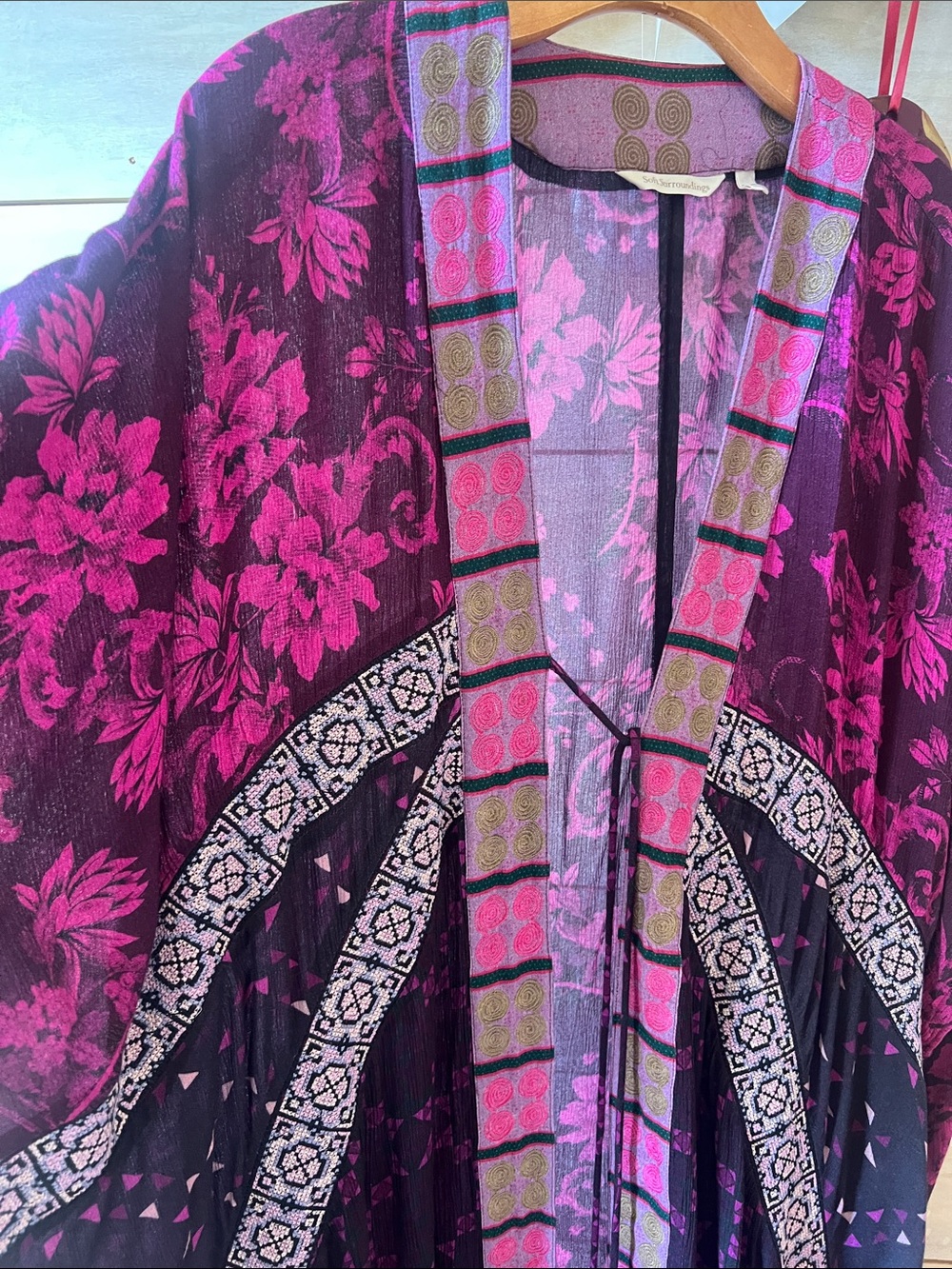 NWOT Soft Surroundings Callie Long Kimono Cardigan - Picture 3 of 7